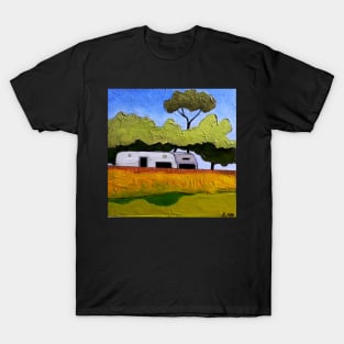 Australian Backyard with Caravan T-Shirt